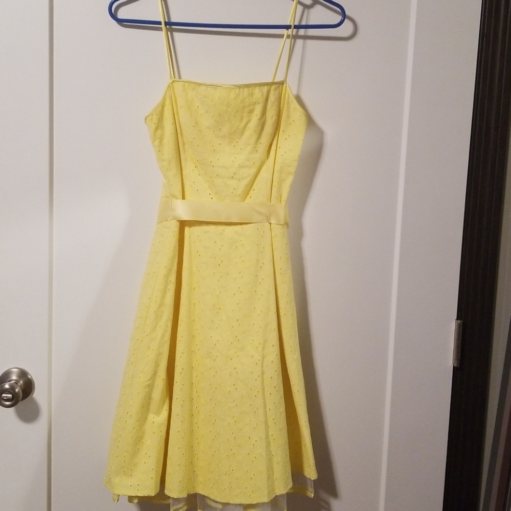 Yellow spaghetti strap dress